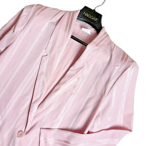 Vintage GW Division Of Graff 80’s Pastel Pink Striped Blazer Jacket Womens 12